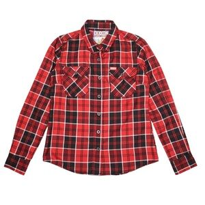 Dixxon Flanel Co. Shirt The Hoser Long Sleeve Plaid Red Women Size Small